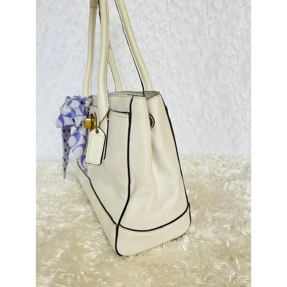 Coach Madeline white leather Shoulder Bag 11553